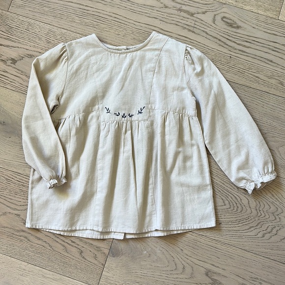 Bonnet a Pompon Other - Perfect condition New Linen Blouse/ embroidery/crew neck- French label